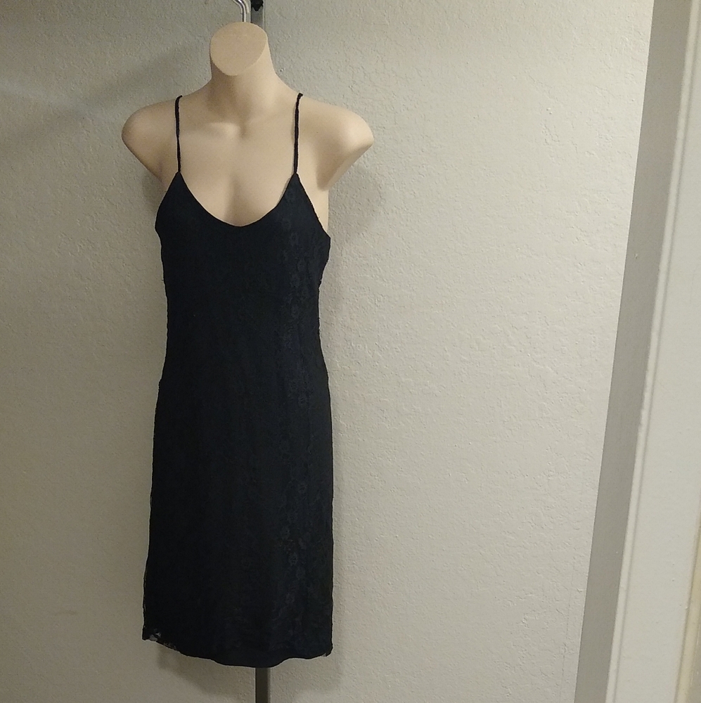 Black Armani Exchange Small Lace Halter Dress -- Final Price